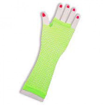 Gloves long fishnet Green BUY